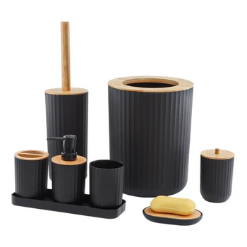 1 комплект на Изделия от бамбук и дърво, Комплект за миене на Съдове Набор от принадлежности за баня,