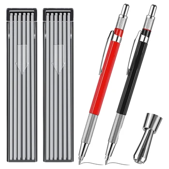 1 комплект сребърни моливи, механични ножици за производство на моливи за метал с вградена острилка ви