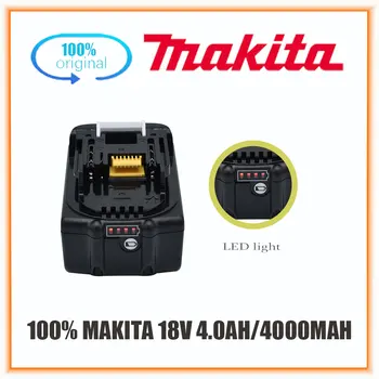 100% Оригинална батерия за електроинструменти Makita 18V 4,0 Ah с подмяна на светодиода Li-ion LXT BL1860B BL1860 BL1850
