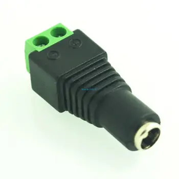 10шт 12 от 2.1 x 5.5 mm Съединители на захранване dc, адаптер конектор за видеонаблюдение, един-цветен led лампа