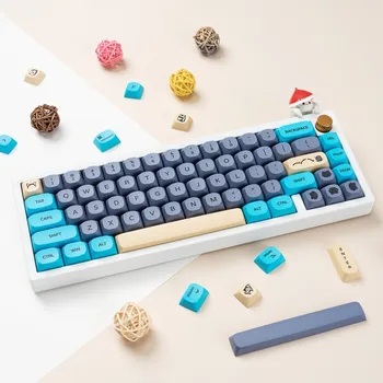 126 Клавиши на Клавиатурата MA Profile Keycaps Blue Cat PBT Термовосублимационная механична клавиатура Cherry MX Keycap