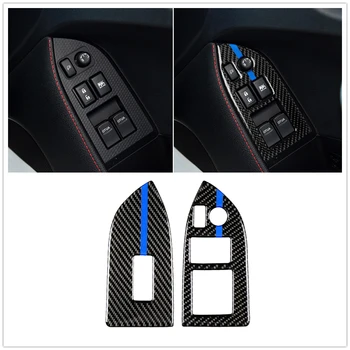 2 бр., тампон върху бутона за управление на прозорец ключ от въглеродни влакна, стикер на панела за Subaru BRZ, за Toyota 86 2013-2017