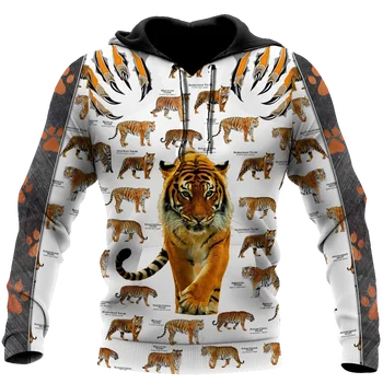 2023 Нова марка, Модни есенни блузи, мъжки hoody с 3D принтом тигрова кожи от премиум-клас, пуловер Унисекс с цип, ежедневни яке, стил 01
