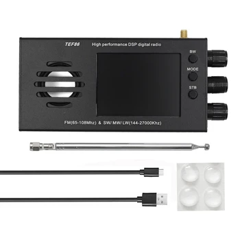 3.2-инчов LCD екран TEF6686 DSP Цифров радио FM (65-108 Mhz) и SW/MW/LW (144-27000 khz) с батерия