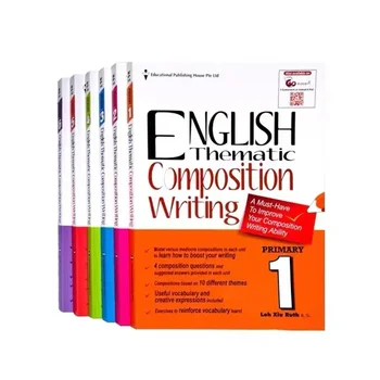 6 Книги/комплект Урок за писане на тематични композиции по английски език на Sap за сингапур начално училище