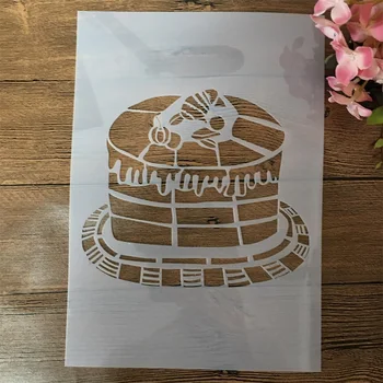 A4 29 см Торта за рождения Ден на САМ Многостенни Листове Рисувани Стенни Албум За Албуми за Оцветяване Релеф Албум Декоративен Модел