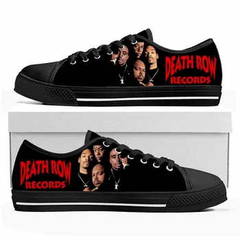Death Row Records Ниски Висококачествени маратонки Мъжки, Дамски и юношеските парусиновые маратонки с 3D принтом Ежедневни обувки за чифт Обувки по поръчка