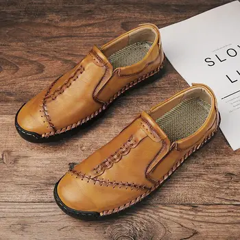Gommino Men ' s 2023, Нови летни слипоны в британския стил Мързел Advanced, мъжки ежедневни кожени обувки от естествена кожа.