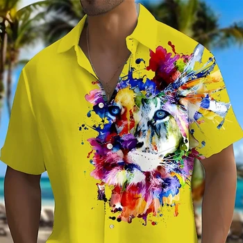 Men ' s 2023 New Casual Printing Short Sleeve Shirt Chemise Homme Мъжки t-shirt T - Тениски Pour Homme