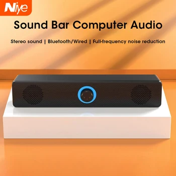 Niye New Long Strip Bluetooth 5.1 Аудио Мултимедиен Лаптоп USB Дръжка Кабелна Малък Говорител Sound Blaster Двоен Субуфер Говорител