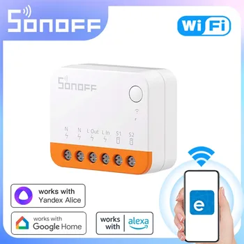 SONOFF MINIR4 WiFi Smart Switch 2-Полосное Управление на Mini Extreme Smart Home Relay Подкрепа R5 S-MATE Voice за Алекса Alice Google Home