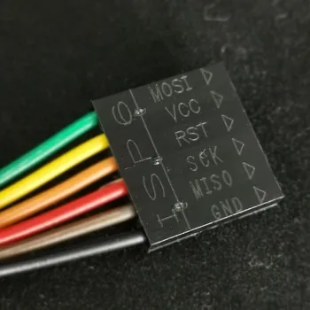 STK500 USBasp AVRISP MKII от 10PIN до однорядного 6PIN интерфейс ISP линия зареждане на dupont line Високо качество напълно меден проводник
