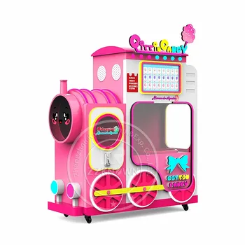 Автомат за продажба на захарен памук с led подсветка, красив и индивидуален дизайн на шоколадови бонбони от 24 вида