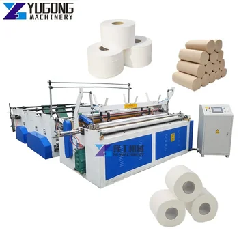 Автоматична машина за пренавиване на тоалетна хартия с релефни Малка машина за производство на тоалетна хартия
