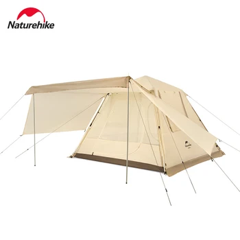 Автоматична Палатка Naturehike за 3-4 човека, Палатки UPF 50 +, Туристическа Палатка на едно докосване, 210T, Бърз Монтаж, Семейна Кемпинговая АВТОМАТИЧНА Палатка NH21ZP010