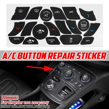 Автомобилни стикери Стикер за ремонт на бутоните на климатика на колата Стикер за ремонт на бутона за Декорация стикери за Chrysler 200 2014 2015 2016 2017
