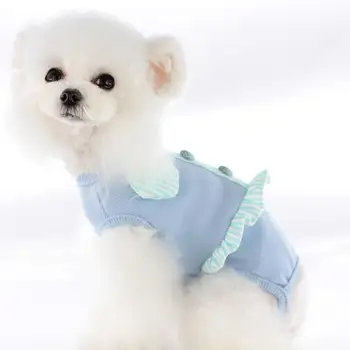 Блуза за куче, дрехи за домашни любимци, който привлича вниманието, очарователна украшающая пижами за кучета, Малко топли дрехи за вашето кученце за всеки ден