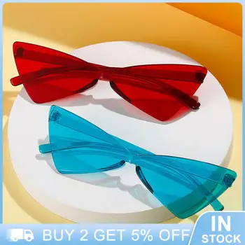 Детски слънчеви очила с триъгълна форма, С сенника, очила за партита, плажни vintage слънчеви очила без рамки Palstic като на смешно подарък