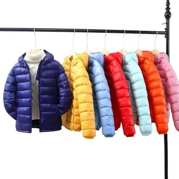 Детско палто Зимни памучни палто за малки момчета и момичета, топлите пухени дълги памучни якета, връхни дрехи за деца, костюм с цип, с качулка
