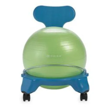 Детско столче-балансир, сини аксесоари за йога и пилатес, спортни развлекателни топки за йога