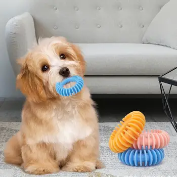 Играчки за никнене на млечни зъби за кученца, гумени куче детски играчки за дъвчене, пръстени за никнене на млечни зъби, Скука и експанзионистична играчка-пъзел, Интерактивни играчки за домашни кучета