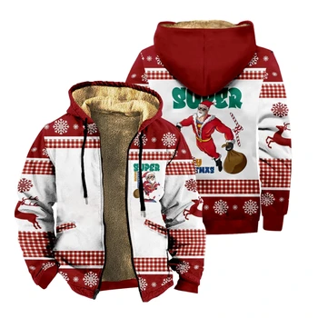 Коледна мъжки ежедневни камуфляжная спортна hoody с дълъг ръкав с цип на яке с качулка, палто