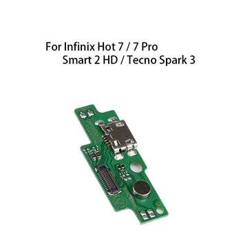 Конектор USB порта За зареждане, Докинг станция, зарядно устройство ще захранване на Такса, Гъвкав Кабел За Infinix Hot 7/7 Pro /Smart 2 HD / Tecno 3 Spark
