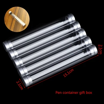 Кристално прозрачна пластмасова кутия за писалки, подарък кутия, метална кутия за писалки, прозрачен джоб за химикалки
