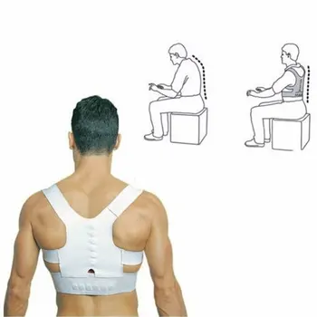 Магнитен коректор на стойката на тялото, за мъже и жени, раменна превръзка за гърба, магнитна терапия, L