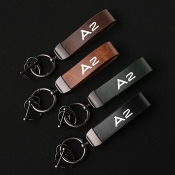 Модерен кожен ключодържател под формата на бизнес подарък, мъжки и женски ключодържател с логото на автомобила по поръчка на аксесоари за Audi A2