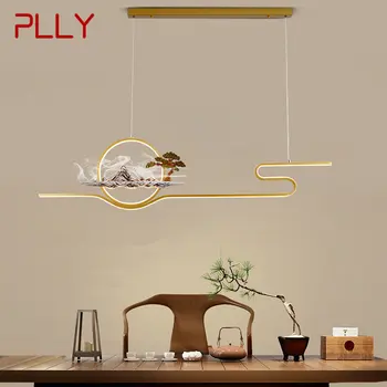 Модерните висящи лампи PLLY LED 3 цвята, креативна полилей Дзен Teahouse в китайски стил за домашна трапезария и кабинет