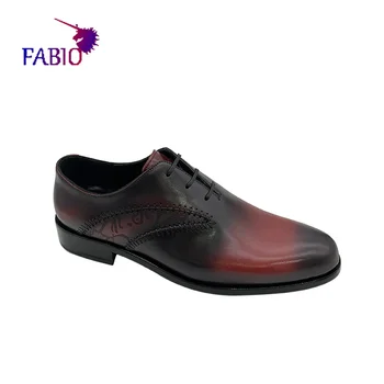 Мъжки официалната бизнес обувки в италиански стил Bruti от телешка кожа на кожена подметка ръчно изработени по поръчка мъжки обувки от естествена кожа
