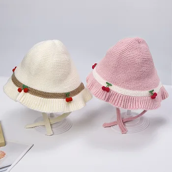 На мода едро скъп трикотажни шапки за еднократна употреба, за деца, включително и плажни шапки за еднократна употреба с вишенками и едноцветни анимационни шапки за еднократна употреба, за защита на ушите