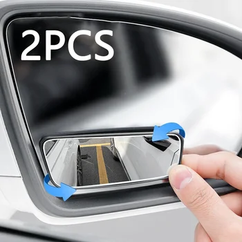 НОВИ 2 ЕЛЕМЕНТА Страничните Огледала на Автомобила Огледала Слепи Зони с Широк Ъгъл на Обзор 60 Градуса Допълнителни Сферични Огледала Мъртва Зона в Нормален Режим