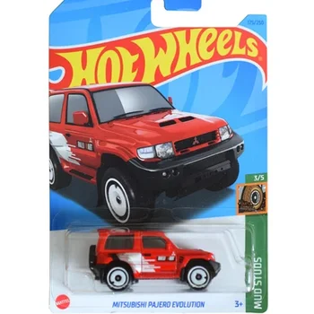 Оригинален Hot Wheels 2023 Batch J Малък Спортен Легкосплавный Автомобил 1/64 Червен цвят на MITSUBISHI PAJERO EVOLUTION, Отлитые под натиска на Играчки за Деца N0.157
