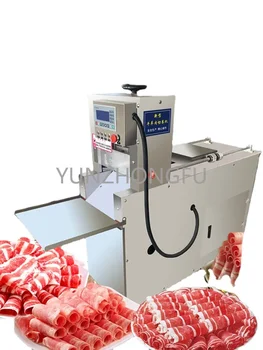 Полноавтоматический машина за рязане на агнешко Нов търговски Електрическа преса с ЦПУ за рязане на замразено месо на Филийки говеждо и свинско месо