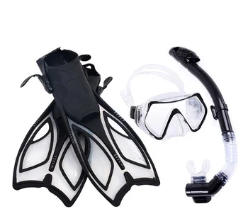 Професионален набор от маски за плуване и гмуркане с шнорхел, комплект силиконовата маска за гмуркане, комплект плавници за гмуркане