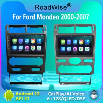 Пътен 2 din Android Авто Радио Мултимедиен Carplay За Ford Mondeo 3 2000 2001 2003 3004 2005 2006 2007 4G Wifi DVD GPS 2din