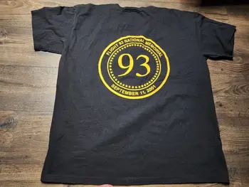 Реколта мъжка тениска XXL Полет 93 National Memorial, Двустранен, Произведено в САЩ