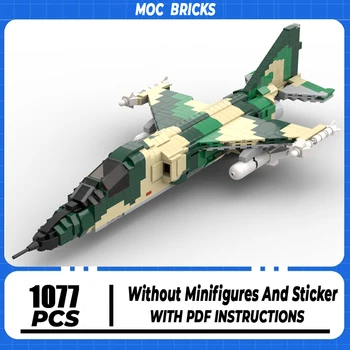 Строителни тухли, Moc, военен модел изтребител Mitsubishi F-1, технологични конструктори на самолети, комплекти за сглобяване, подаръци