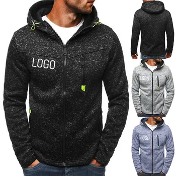 Създайте своя лого 2023 Есенни мъжки блузи с цип, свитшоты с дълъг ръкав, оборудвана пуловер с качулка, ежедневни спортни облекла, новост за мъже