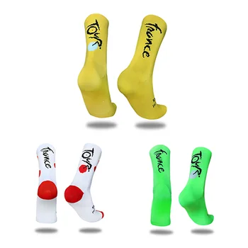 Състезания по велосипед Нови Чорапи Pro Letter Спортни Чорапи Дишащи Улични Пътни чорапи за бягане на Мъже, Жени Calcetines Ciclismo