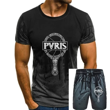 Тениска PVRIS 'Mirror' с кръгла принтом, мъжки t-shirt на по-евтина цена, топ Teex, памучни ризи без ръкави