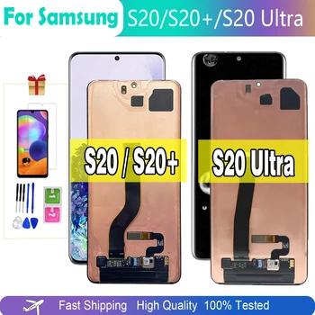 Тестван LCD Дисплей За Samsung Galaxy S20 Ultra S20 Plus LCD G988B Екран S20 SM-G981B G986U G986B Дисплей С Рамка При Събирането За Ремонт