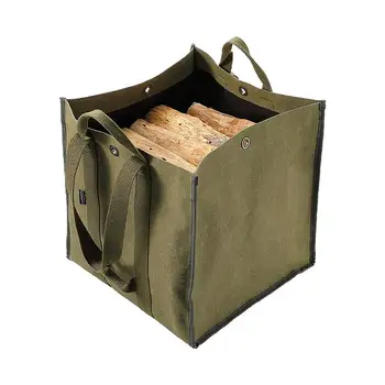 Чанта-тоут за носене на дърва за огрев, голяма износостойкая водоустойчива чанта-тоут за дърва за огрев с дръжки за отглеждане на огъня