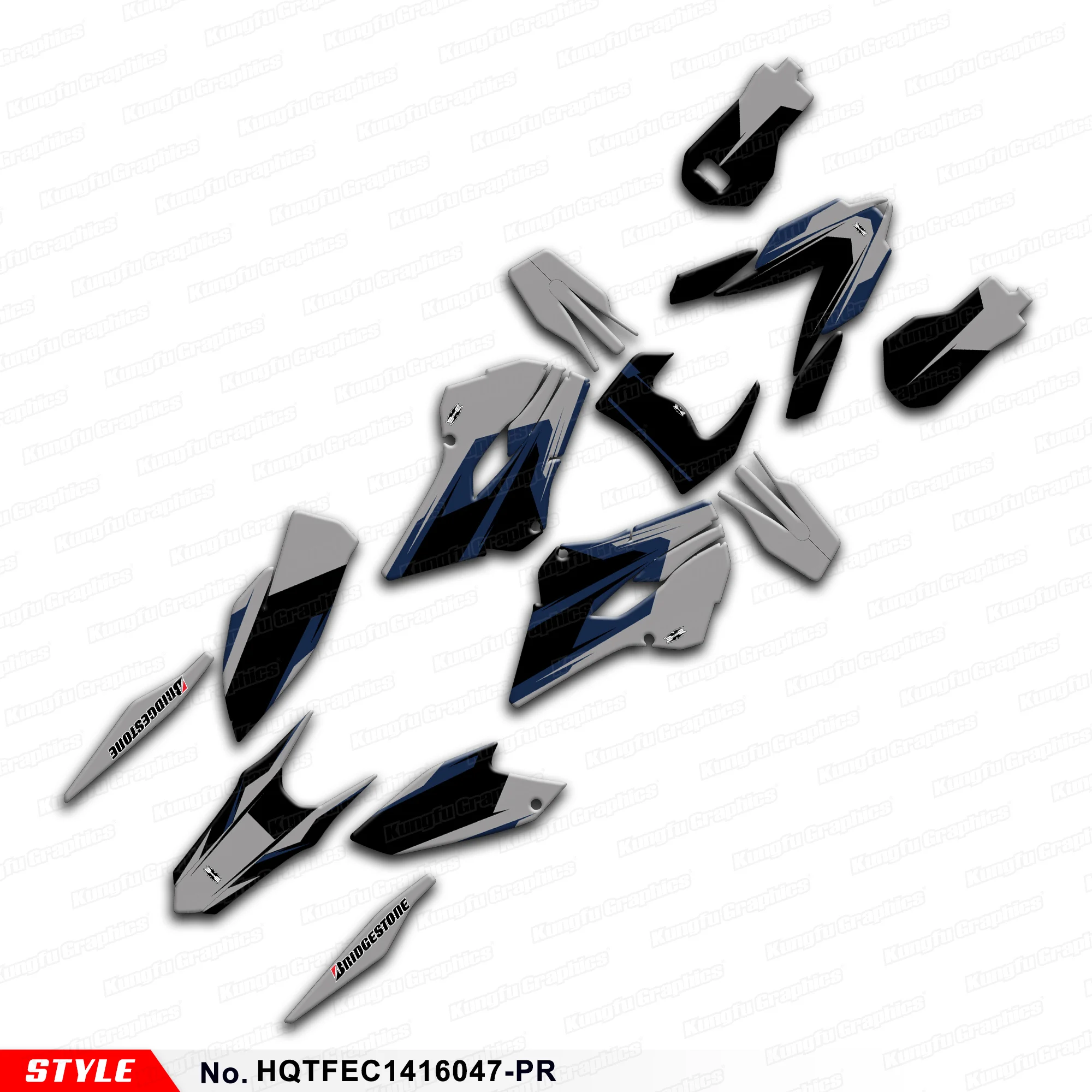 Набор от стикери MX с графика за мотокрос на вторичния пазар за Husqvarna TE FE TC ФК 125 250 300 350 450 501 2014 2015 2016, HQTFEC1416047-PR - 0