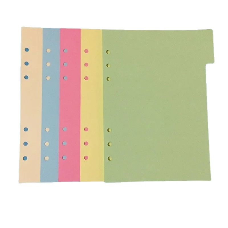 5 Листа / комплект Папка за тетрадных страници формат А5 с отрывными листа, Разделител за вътрешната страница на бележника, аксесоари за дневник - 0
