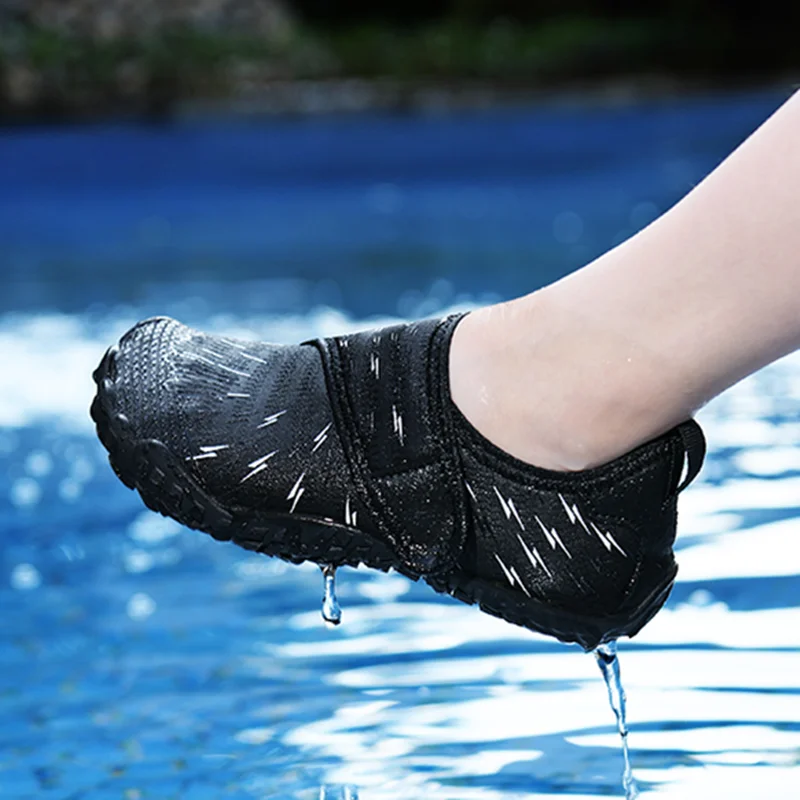 Нескользящая детска градинска бързосъхнеща обувки за плуване, Дишаща Плажната водна обувки за момчета и момичета, еластична водна обувки за сърф на лодка бос - 5