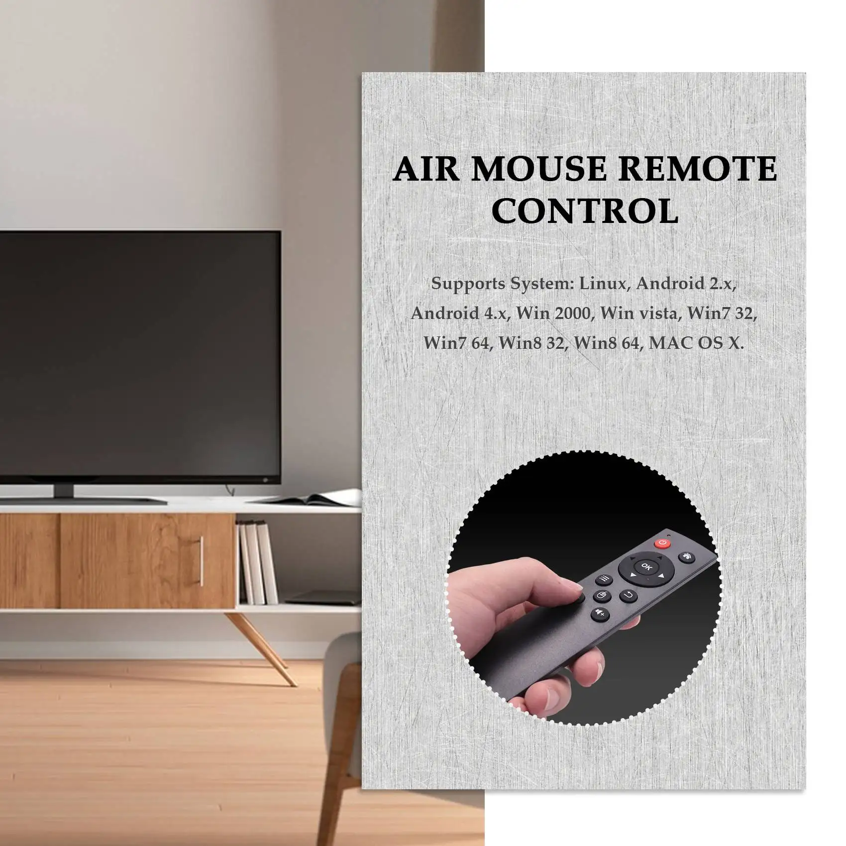Универсална безжично дистанционно управление Air Mouse Keyboard 2.4 G за PC Android TV Box - 3