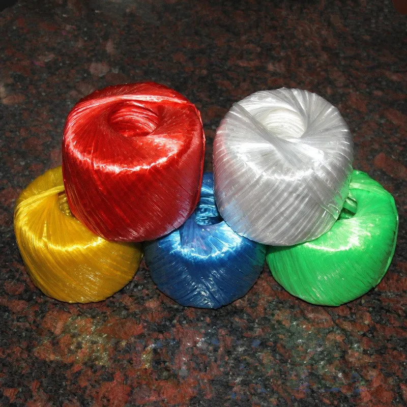 8 Цвята 170 м/ролка цветни пластмасови въжета Химикалка лента Имитация на прежда от лико лента Хартиена Кабел за подарък опаковки украса - 0